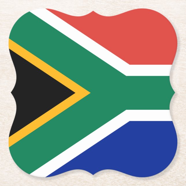 Dessous-de-verre En Papier Drapeau Afrique du Sud (Devant)