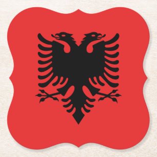 Dessous-de-verre En Papier Drapeau albanais