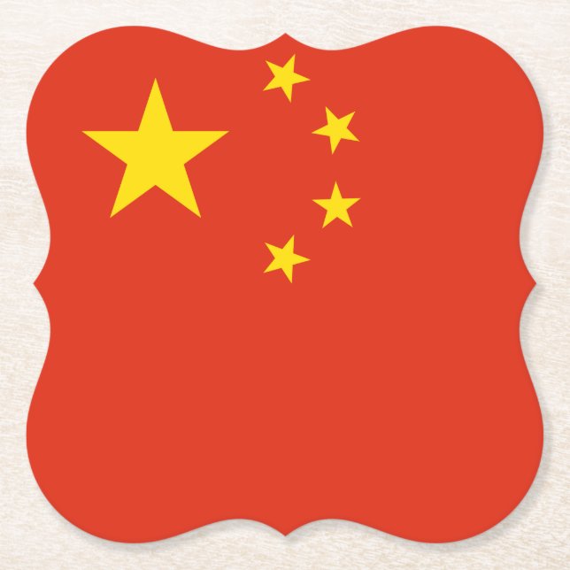 Dessous-de-verre En Papier Drapeau chinois (Devant)