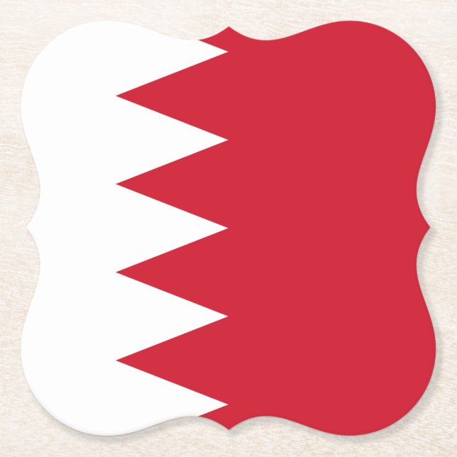 Dessous-de-verre En Papier Drapeau de Bahreïn (Devant)