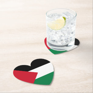 Dessous-de-verre En Papier Drapeau de la Palestine Amour Résilience Unité Sol