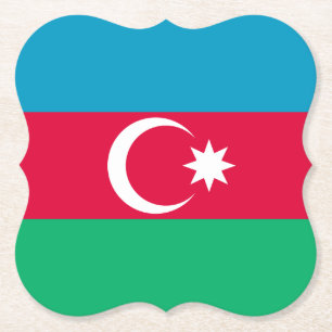 Dessous-de-verre En Papier Drapeau de l'Azerbaïdjan