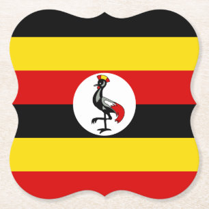 Dessous-de-verre En Papier Drapeau de l'Ouganda