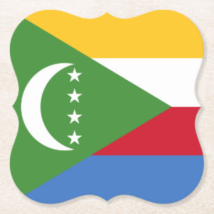 Dessous-de-verre En Papier Drapeau des Comores