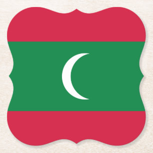 Dessous-de-verre En Papier Drapeau des Maldives