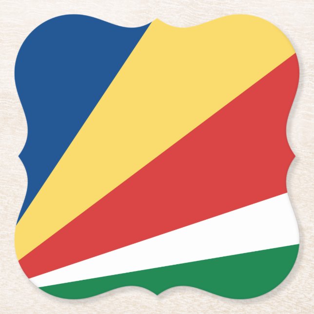 Dessous-de-verre En Papier Drapeau des Seychelles (Devant)