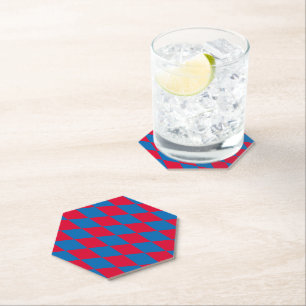 Dessous-de-verre En Papier Drapeau diamant Bavière bleu et rouge Motif