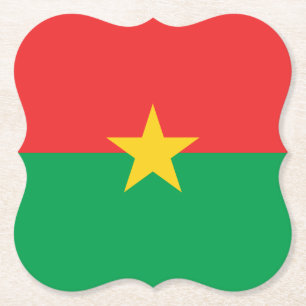 Dessous-de-verre En Papier Drapeau du Burkina Faso