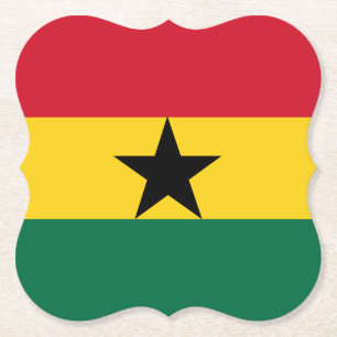 Dessous-de-verre En Papier Drapeau du Ghana