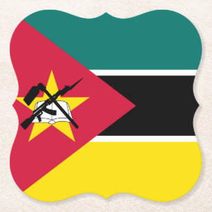 Dessous-de-verre En Papier Drapeau du Mozambique