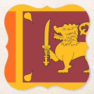 Dessous-de-verre En Papier Drapeau du Sri Lanka