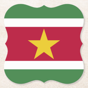 Dessous-de-verre En Papier Drapeau du Suriname