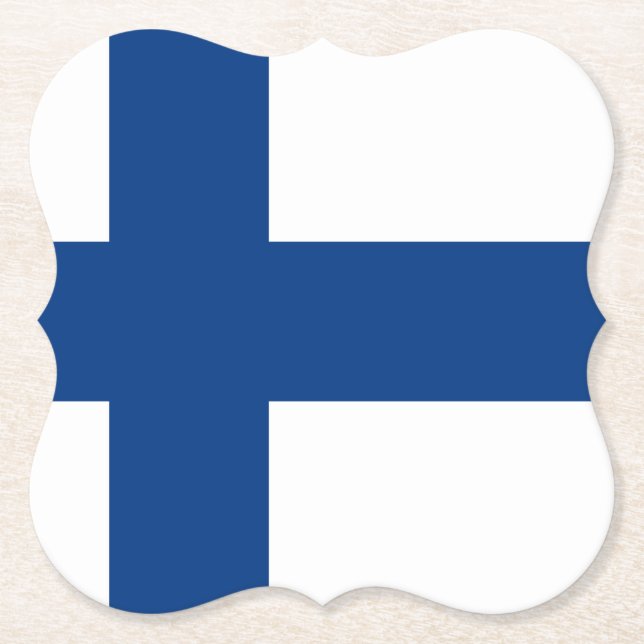 Dessous-de-verre En Papier Drapeau finlandais (Devant)