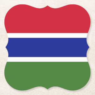 Dessous-de-verre En Papier Drapeau Gambie