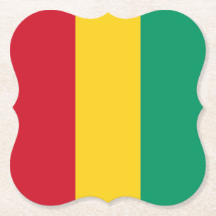 Dessous-de-verre En Papier Drapeau Guinée