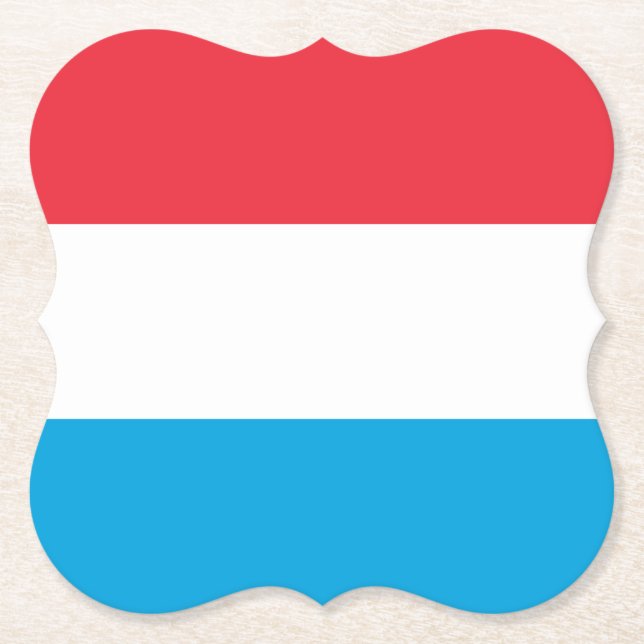 Dessous-de-verre En Papier Drapeau Luxembourg (Devant)