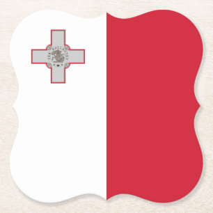 Dessous-de-verre En Papier Drapeau maltais