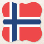 Dessous-de-verre En Papier Drapeau norvégien<br><div class="desc">Produits World Flag personnalisables - N'hésitez pas à ajouter votre propre texte.</div>