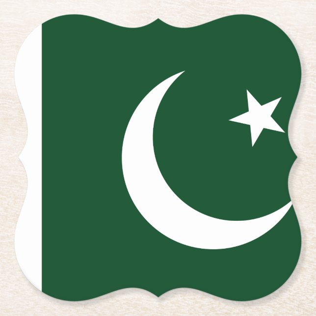 Dessous-de-verre En Papier Drapeau pakistanais (Devant)