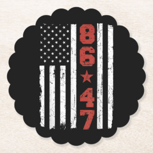 Dessous-de-verre En Papier Drapeau rétro Vintage USA 86 47 Anti Trump