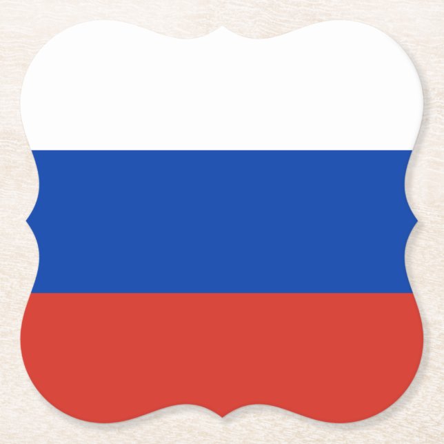 Dessous-de-verre En Papier Drapeau russe (Devant)