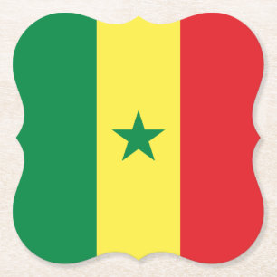 Dessous-de-verre En Papier Drapeau sénégalais