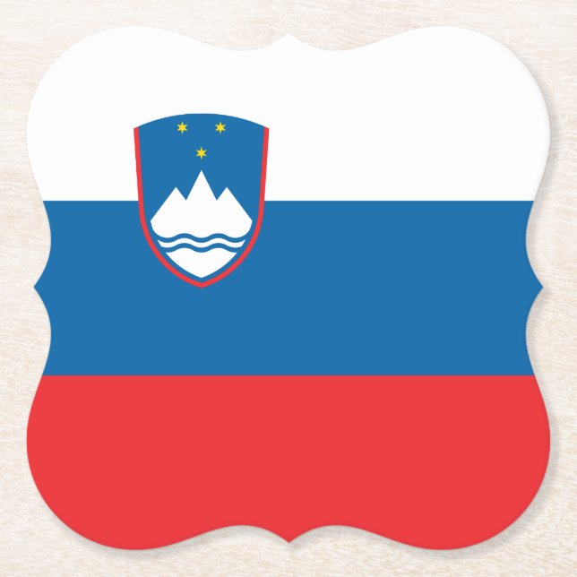 Dessous-de-verre En Papier Drapeau Slovénie (Devant)