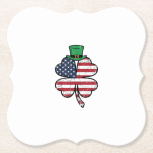 Dessous-de-verre En Papier Drapeau Trèfle Vintage St. Patrick
