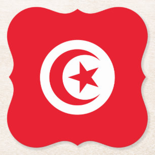 Dessous-de-verre En Papier Drapeau tunisien