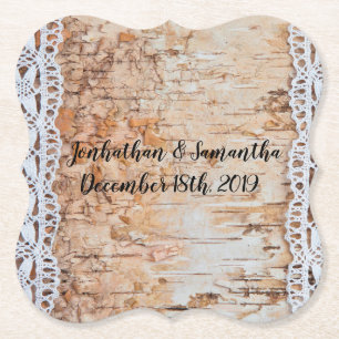 Dessous-de-verre En Papier Drink Coasters Géométrique grange en dentelle de b