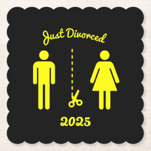 Dessous-de-verre En Papier Drôle Divorce Sympathy Party