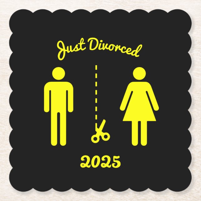 Dessous-de-verre En Papier Drôle Divorce Sympathy Party (Devant)