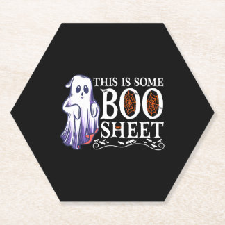 Dessous-de-verre En Papier Drôle Halloween Boo Ghost Costume Ceci est Un Boo 