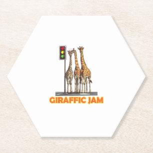 Dessous-de-verre En Papier Drôle Jam de la Giraffe de Pun