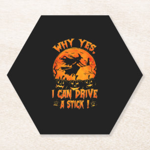 Dessous-de-verre En Papier Drôle Sorcière Halloween Pourquoi Oui En Fait Je P