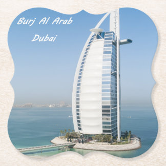 Dessous-de-verre En Papier Dubaï Burj Al Arab est un hôtel de luxe et embléma