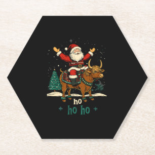 Dessous-de-verre En Papier Éclairage de l'arbre de Noël des femmes Santa mont