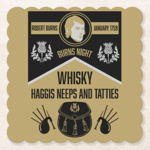 Dessous-de-verre En Papier Ecosse Burns Night