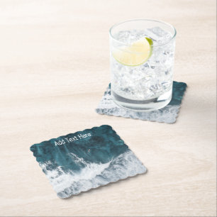 Dessous-de-verre En Papier Écrasement des vagues océaniques