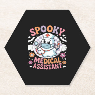 Dessous-de-verre En Papier Éffrayant Médicale Assistant Cute Halloween Essent