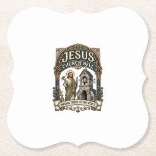 Dessous-de-verre En Papier Église Jésus Bell Église Jésus Bell Chrétien Fait