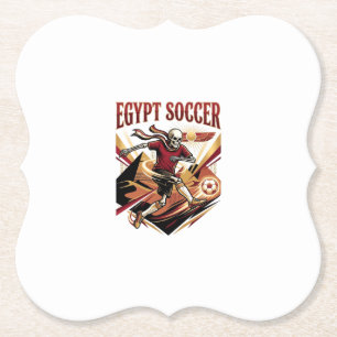 Dessous-de-verre En Papier Égypte Football Squelette Buteur Nations Premium S