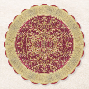 Dessous-de-verre En Papier Elégant Dessous de verre en papier luxueux en form