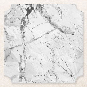 Dessous-de-verre En Papier Elégant Gris "Granite Haze Whorl" Marbre Texture C