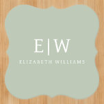 Dessous-de-verre En Papier Élégant professionnel simple Monogramme minimalist<br><div class="desc">Découvrez notre Elegant Professional Simple Monogram Minimalist Collection : Elevez votre style avec une sophistication intemporelle et une élégance sobre. Réalisée avec une attention minutieuse aux détails, cette collection présente des designs minimalistes ornés de votre monogramme personnalisé. Chaque pièce respire le professionnalisme et le raffinement, parfait pour faire une impression...</div>
