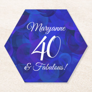 Dessous-de-verre En Papier Elégant Royal Blue 40 et fabuleuse fête d'annivers