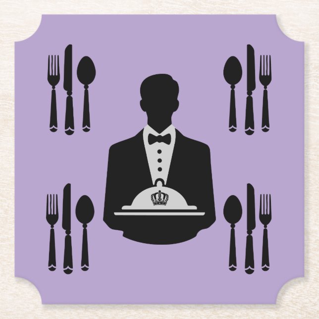 Dessous-de-verre En Papier Elégant Royal Theme Luxe (Devant)