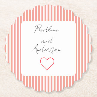 Dessous-de-verre En Papier Elegant Tangerine Wedding