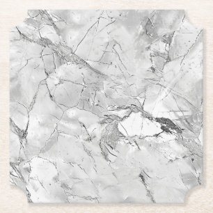 Dessous-de-verre En Papier Élégant Tissu de Marbre à Veine de Pierre Royale T