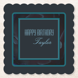 Dessous-de-verre En Papier Élégant vert profond Flore Design Accent